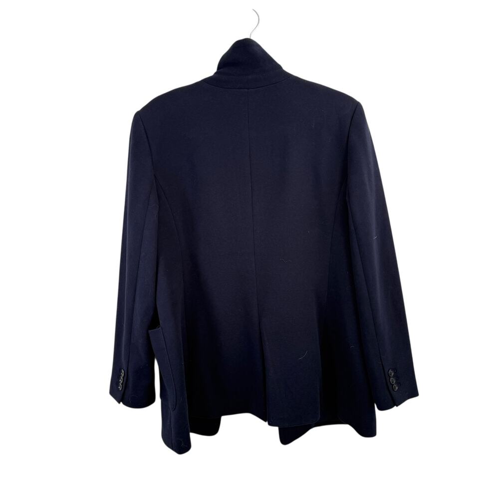 Talbots Brushed Knit Relaxed Blazer Navy Blue Career Office Capsole Womens 16 - Picture 6 of 6
